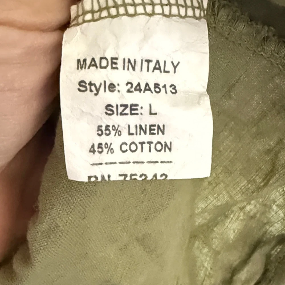 Women's Olive Green Button-Down Tunic Shirt Dress - Picture 6 of 7